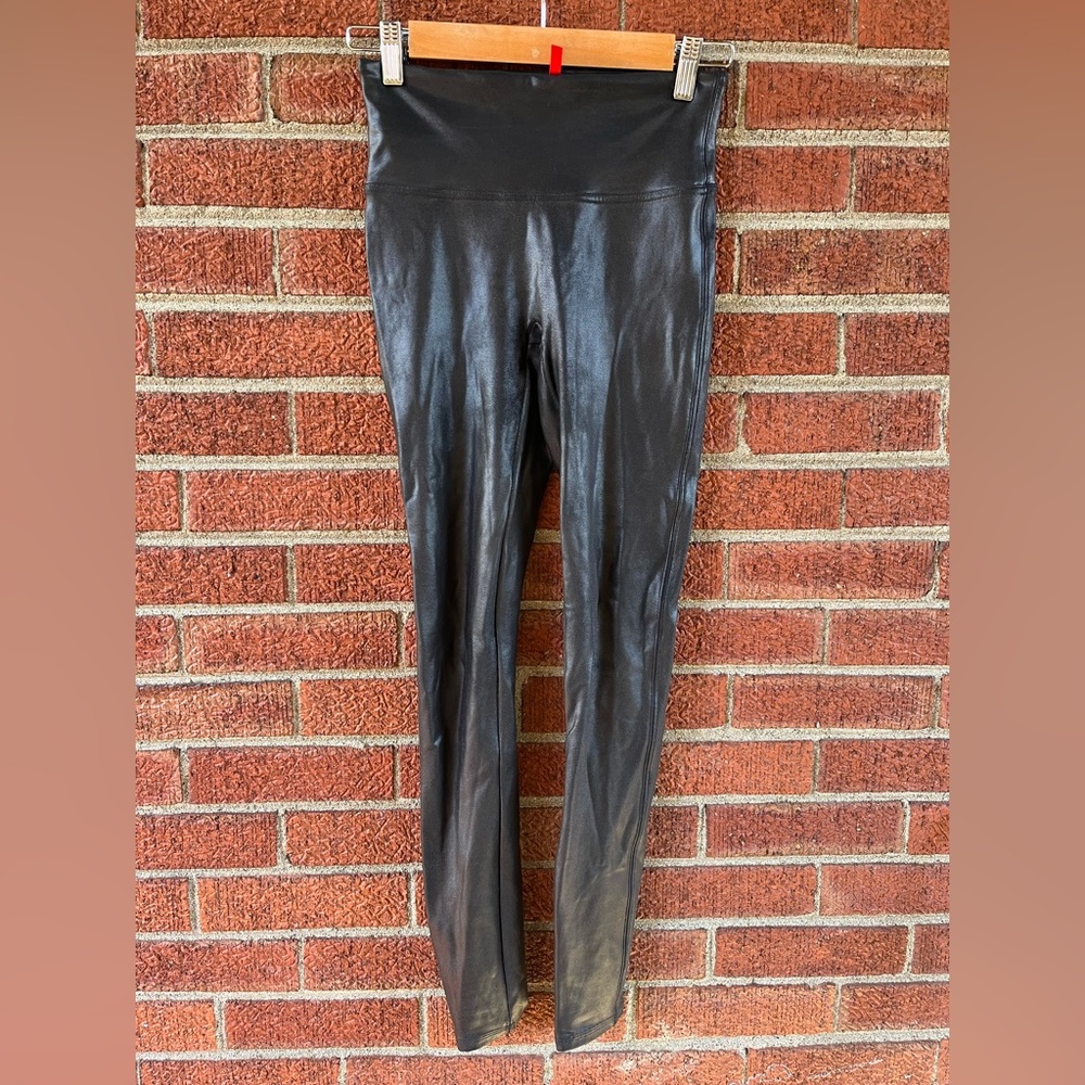 SPANX fake leather leggings size small